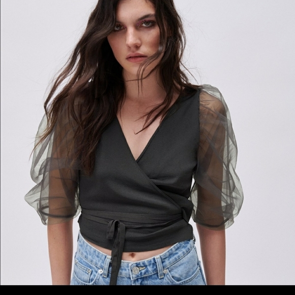 Zara Sweaters Zara Combination Knit Wrap Jacket Poshmark